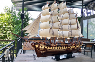 NIH002 - FRANCE II wooden sailing ship